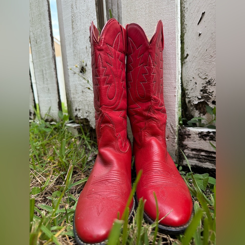 Red Western Cowboy Boots:Size 8 - Picture 10 of 10